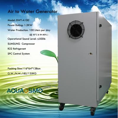 China 100liters/250liters/500liters/1000liters Small Town Atmospheric Water Generator [AQUAOSMO] (A.W.G.) for sale