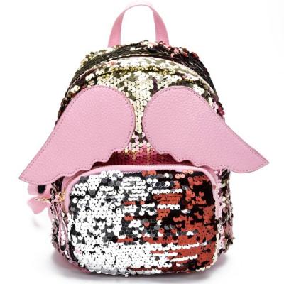 China 2021 sequined fashion cartoon female children's backpack other new outdoor bag backpack travel bag for sale