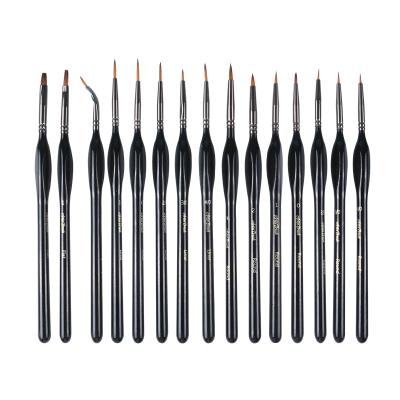 China Acrylic Oil Watercolor Painting Acrylic Paint Brush Set 15PCS Miniature Paint Brushes Detailing Fine For Oils Watercolor Nylon Acrylic Hair for sale