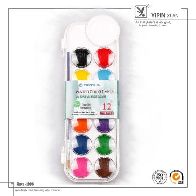 China Wholesale High Quality Washable 12 Colors Dry Water Color Cake For Watercolor W-2528-12 for sale