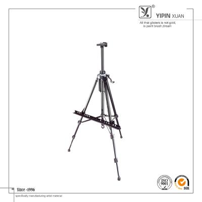 China Painting Easel in 60-160cm Times Running Metal Black Tripod Easel Artist Painting and Sketching Easel Display Stand for sale