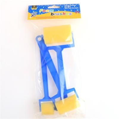 China 3pcs Plastic Art Painting Handle Roller Paint Sponge Brushes for sale