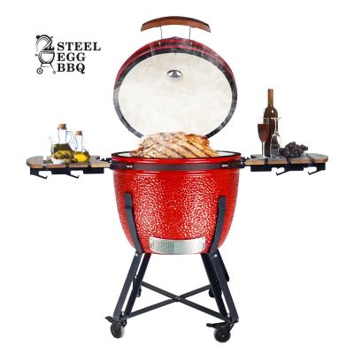 China Adjustable Size SEB KAMADO 23.5 Inch Outdoor Ceramic Charcoal BBQ BBQ Grill / BBQ Kamado for sale