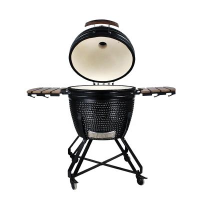 China Easily Reunited 2020 SEB/26 inch kamado grill STEEL Ceramic Charcoal STEEL Outdoor Egg Green Color Egg BBQ Grill kamado for sale