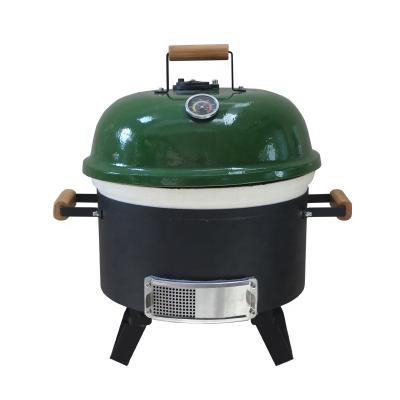 China Adjustable Size SEB KAMADO New Patent 18 Inch Large Table Top Ceramic Cheap Kamado BBQ Green Egg Charcoal Grill for sale