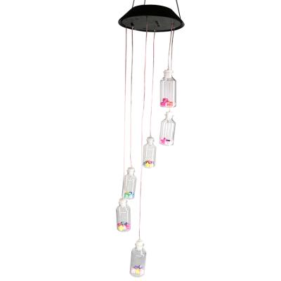 China Seven Colors of High Quality Customized Spectrum LED Solar Lamp Wind Chime Outdoor Lamp for sale