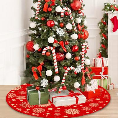 China Chirstmas Decor Factory Wholesale Sales Sublime Products High Quality Decorative Christmas Tree Canvas Skirt for sale