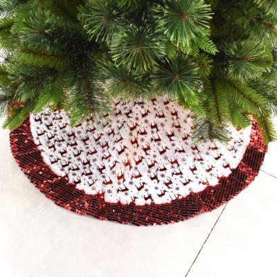 China New Design Personalized Luxury Chirstmas Decor 2022 Christmas Tree Skirt For Holiday Decorations for sale