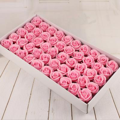 China Handmade 2022 beautiful colorful pink decoration boxes large 50 pcs 4 layers wedding flower foam soap with box goft set for sale