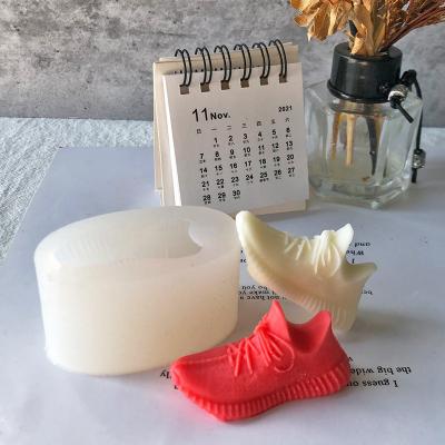 China Viable Popular Brand Basketball Sports Shoes Candle Mold Silicone Wax Mold Scented Candle Mold for sale