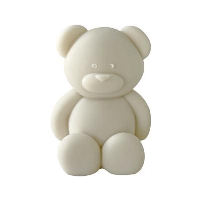 China Home Decor 3D Polar Bear Candle Scented Viable Silicone Mold Cute Polar Bear Soy Wax Candles Mold Cake Decorating for sale