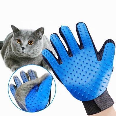 China Viable 2 in 1 Dog Cat Cleaning Grooming Glove Silicone Massager Pet Hair Remover Deshedding Bath Brush for Dog, 2018 Amazon Hot Sale for sale