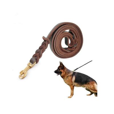 China Viable Hot Seller Dog Amazon Leather Leash Designed For German Shepherd Dog High Quality Pet Accessory for sale