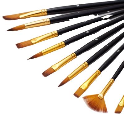 China 15pcs Acrylic Oil Paint Brushes For Artist Oil Painting Gouache Acrylic Face Body Paint Rock for sale