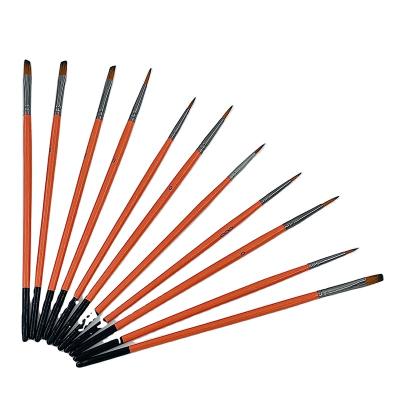 China Drawing Writing 10 Pieces Professional Multi-Purpose Hair Nylon Acrylic Brushes for Acrylic Oil Color Watercolor Painting and for sale