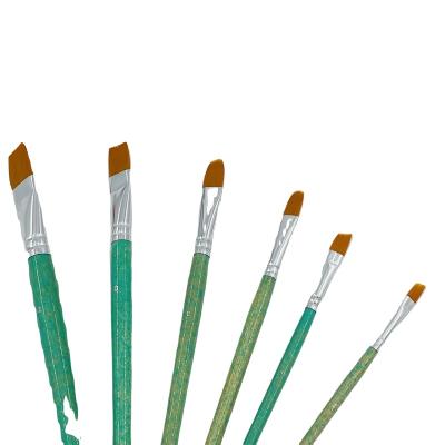 China Acrylic Artist Supplies for Nylon Wood Aluminum Hair Tube Calligraphy Handle Shape Artist Watercolor Paint Blended Brush Set for Kids for sale