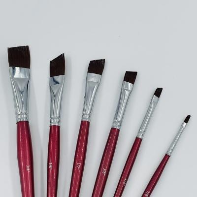 China Professional High Quality Wooden Watercolor Paint Brush Horse Hair Copper Tube Handle Paint Brushes For Art Painting for sale