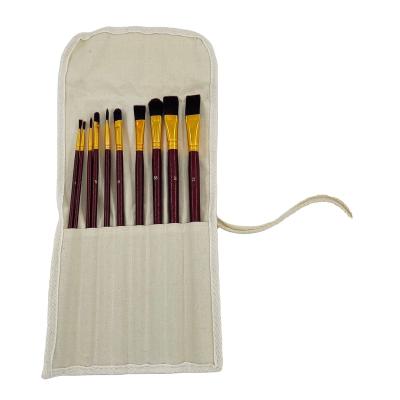 China Oil Paint Rich Brush Flat Art Brushes with Pig, Pony, and Nylon Hair Brushes Artist Paint Brush Set of 40 Pieces with Storage Case for sale