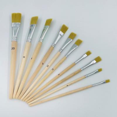 China 10Pcs Oil Paint Shape and Size Different Artist Paint Brush Set for Creative Watercolor Acrylic Oil Body Painting for sale