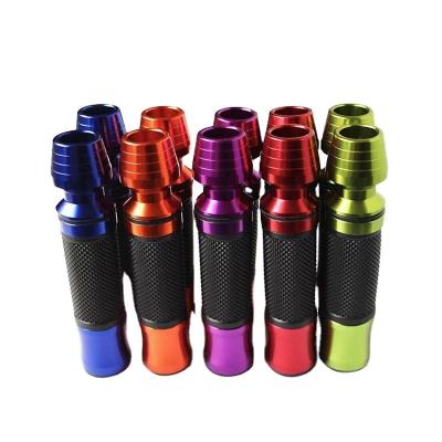 China Colorful Universal Rubber+Aluminum Handlebar Grip Handle Motorcycle Grips For Cafe Racer for sale