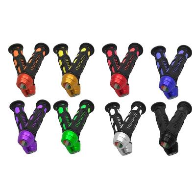 China Universal Universal Motorcycle Hand Grips Aluminum Rubber Grip Handle For Accessories for sale