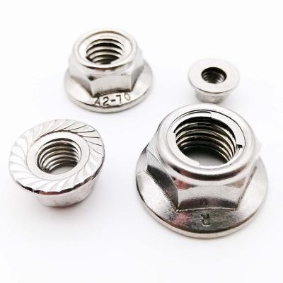 China HBLJ China Heavy Industry Hex Flange Nuts m3 m4 m5 m6 m12 304 Stainless Carbon Steel Galvanized Hex Arch Nut DIN 986 for sale