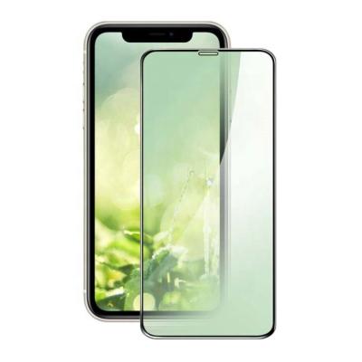 China 0.33 High Quality 9H Green Fire Anti-explosion Silk Printing Tempered Glass Phone Screen Protector Protective Films for sale