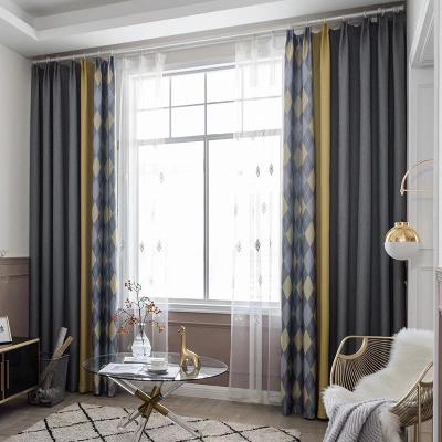 China Blackout High Seals Printed Luxury Ready For Living Room Fabric Blackout Window Curtains for sale