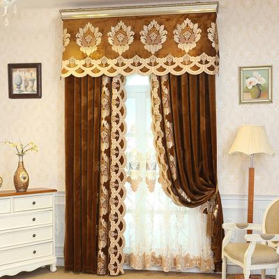 China Embroidered Blackout Newcomer Window Drapes Blackout Curtains Velvet Living Room Blackout Curtains for sale