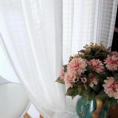 China Large Selection Of Designs And Colors Factory Supply Embroidery Curtain Voile Window Curtain Sheer Linen Curtain for sale