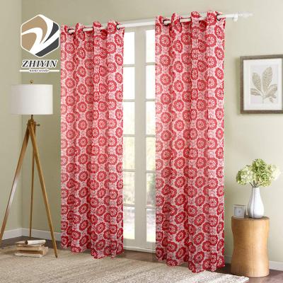 China Decoration High Found Floral Customized Beautiful Polyester Printed Curtain For Home for sale