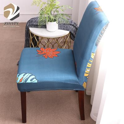 China Best Quality Simple Premium Polyester And Spandex Fabric Easy To Install Dining Chair Covers For Dining Rooms for sale