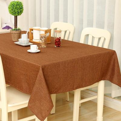 China Waterproof Modern 100% Polyester Custom Style Soild Color Geometric Color Tablecloth for sale