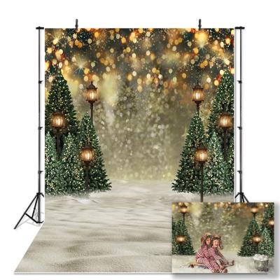 China Professional Christmas Photography Background Snow Winter Christmas Theme Backdrop Photo Background Studio for sale