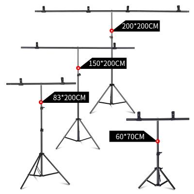 China Stable Adjustable T-shape Photography Backdrop Stand 80x200cm Portable Background Support for sale