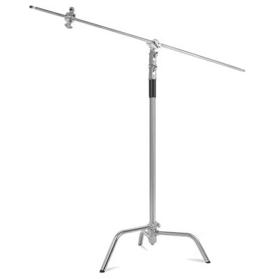 China Integrated Heavy Duty Spring Photo Studio 40inch C Stand With Arm Boom Light Stand For Max Loaded 20kg for sale