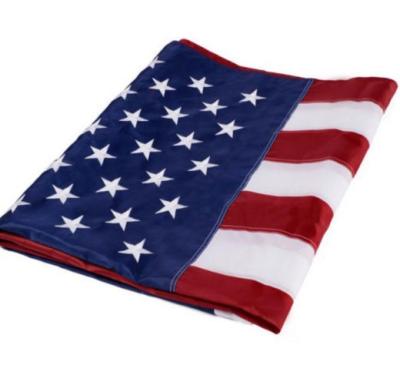 China 210D FLYING American Flag 3x5 Heavy Nylon USA Flag Outdoor With Stitched Stripes Embroidered Brass Stars Grommets USA Flag for sale