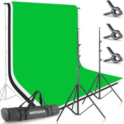 China Light Weight 2.6M X 3M Background Stand Support System with 6ft x 9ft 1.8M X 2.8M Backdrop White Black Green for Portrai for sale