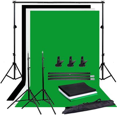 China Lightweight Photo Studio Background Support Rack 1.6x3m Adjustable Background Kit Black/White/Green Screens for sale