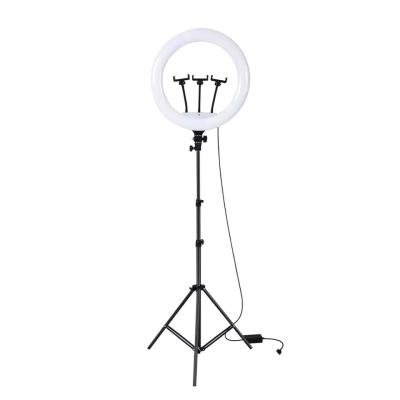 China 18 Inch LED Ring Light With Tripods Stand Phone Holder Desktop USB Selfie Ring Lamp Ringlight 18inch for sale