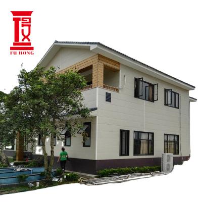 China Fuhong Hotel New Design 40ft Frame Modern Lightweight Prefab Villa House Luxury Prefab Homes With Kitchen for sale