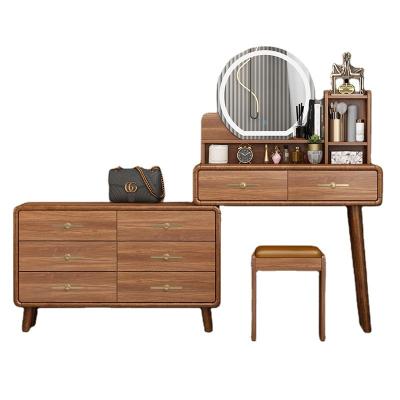 China Densified Bedroom Furniture Fashion Single Style Solid Oak Panel Ladies Densified Dressing Table (Other) for sale