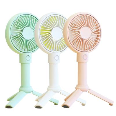 China Model Mini Fan Handheld USB Rechargeable Phone With Desktop Fan Stand for sale