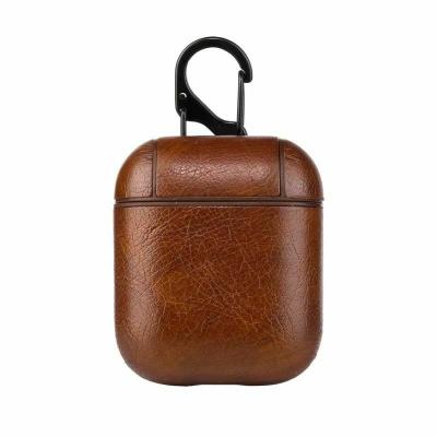 China Protective Case Leather Cover Earphone PU Holder Bag For Apple Air Pod for sale