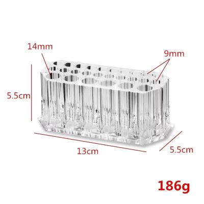 China Stocked High Quality Acrylic Pen Pencil Stand Holder Makeup Cosmetic Brush Storage Organizer Rack Eyebrow pencil Jewelry Display Shelf for sale