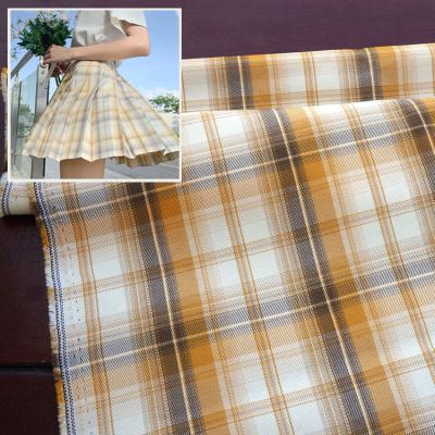 China Memory Polyester Yarn-Dyed Plaid Fabric Pleated Skirt Fabric School Uniform Fabrics for sale