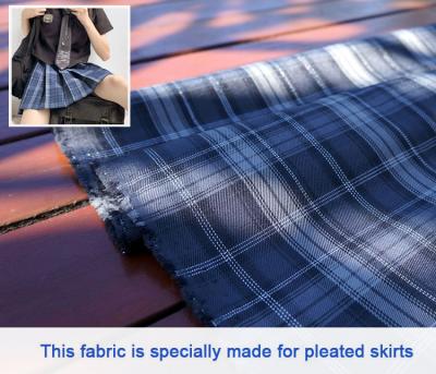 China Shrink-Resistant Polyester Yarn-Dyed Plaid Pleated Skirt School Uniform Fabrics for sale