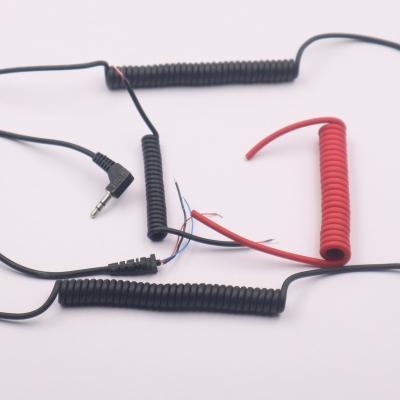 China Aerial Wholesale High Quality Multi Color Expandable Cord Curly Patch Cord for sale