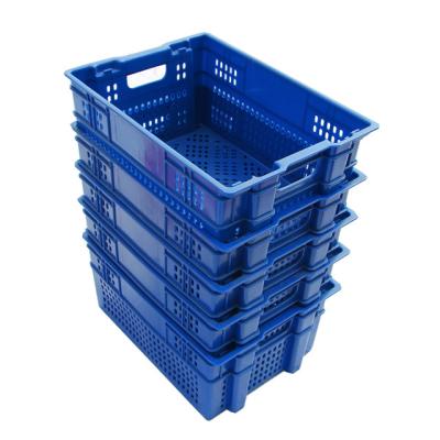 China Cheap price plastic stackable crates Mesh nestable and stackable crates for sale