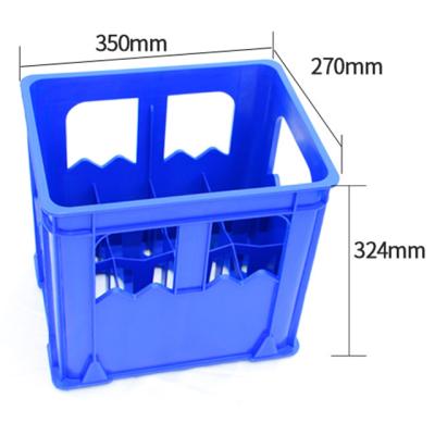 China 12 Bottle Volume Custom Order Screen Printed Plastic Beer Crate for Safe and Stylish Beverage Storage for sale